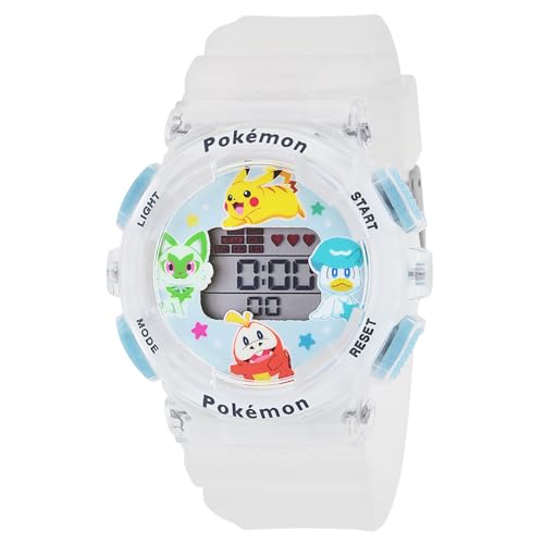 Sun Flame Co., Ltd. J-Axis Pokémon Digital Watch, Multi-Function, Clear, CP3A0002