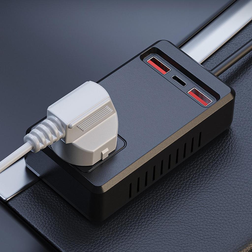 Car Power Inverter 220V Car Charger Inverter Temperature Control Portable Charger Battery Adapter Plug For Vehicle RV Truck