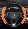 JBH4 Car Carbon Fiber Leather Steering Wheel Cover For Honda Civic Fk7 Fit Fk2 Mugen Fk8 Type R Accord CRV 5th City CRZ CRX Jazz HRV