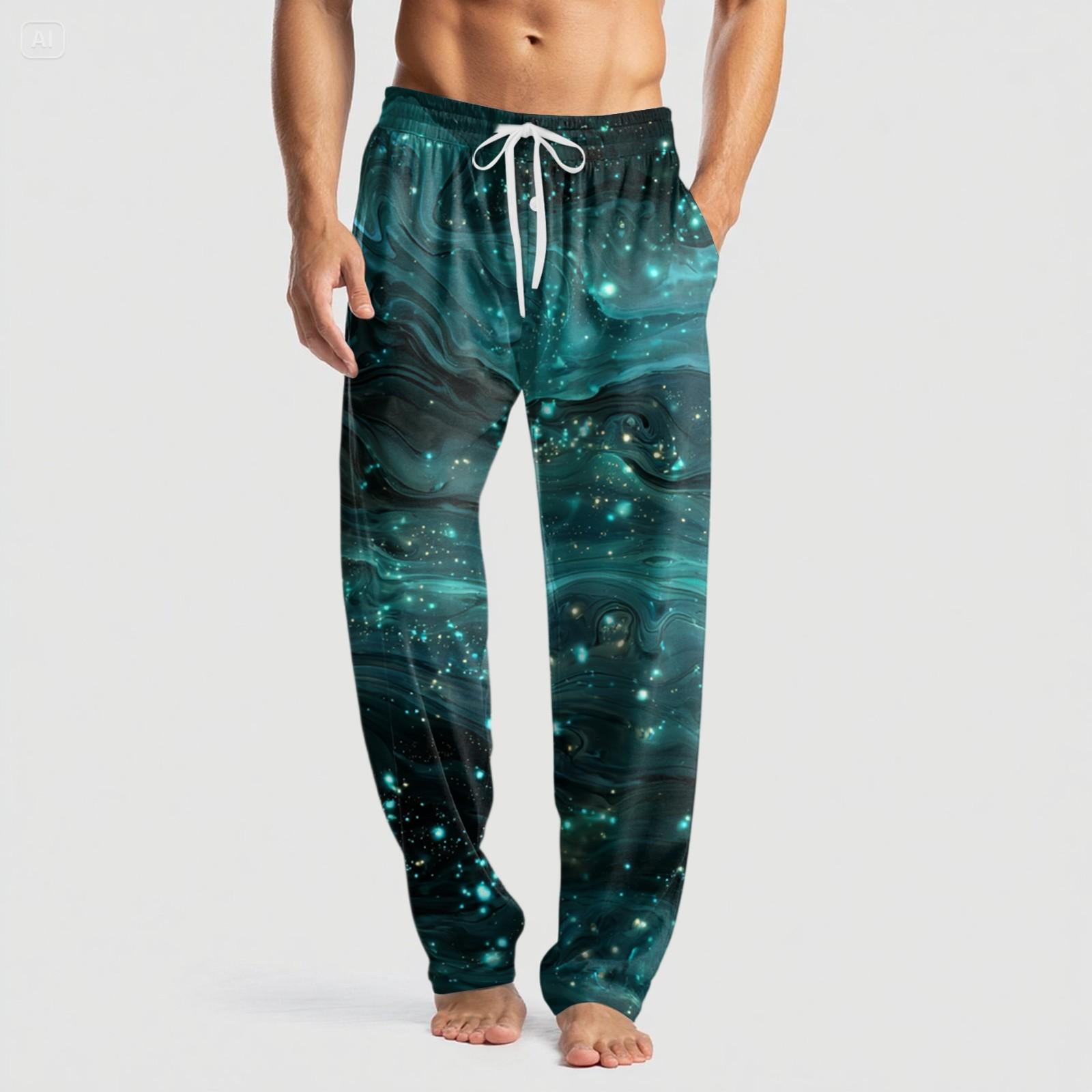 

Мужские вязаные модные брюки с принтом, карманами, повседневные, пижамные XXXL