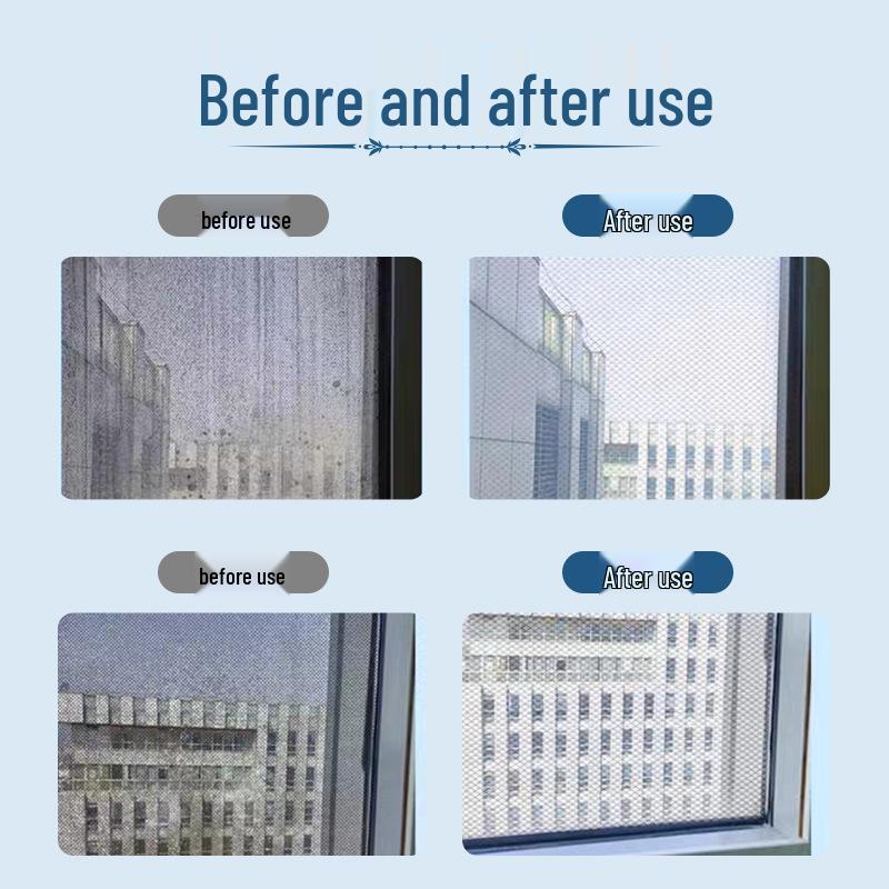 Window Screen Cleaner - Oil & Dust Remover, No Disassembly or Water Needed, for Invisible & Diamond Screen Meshes