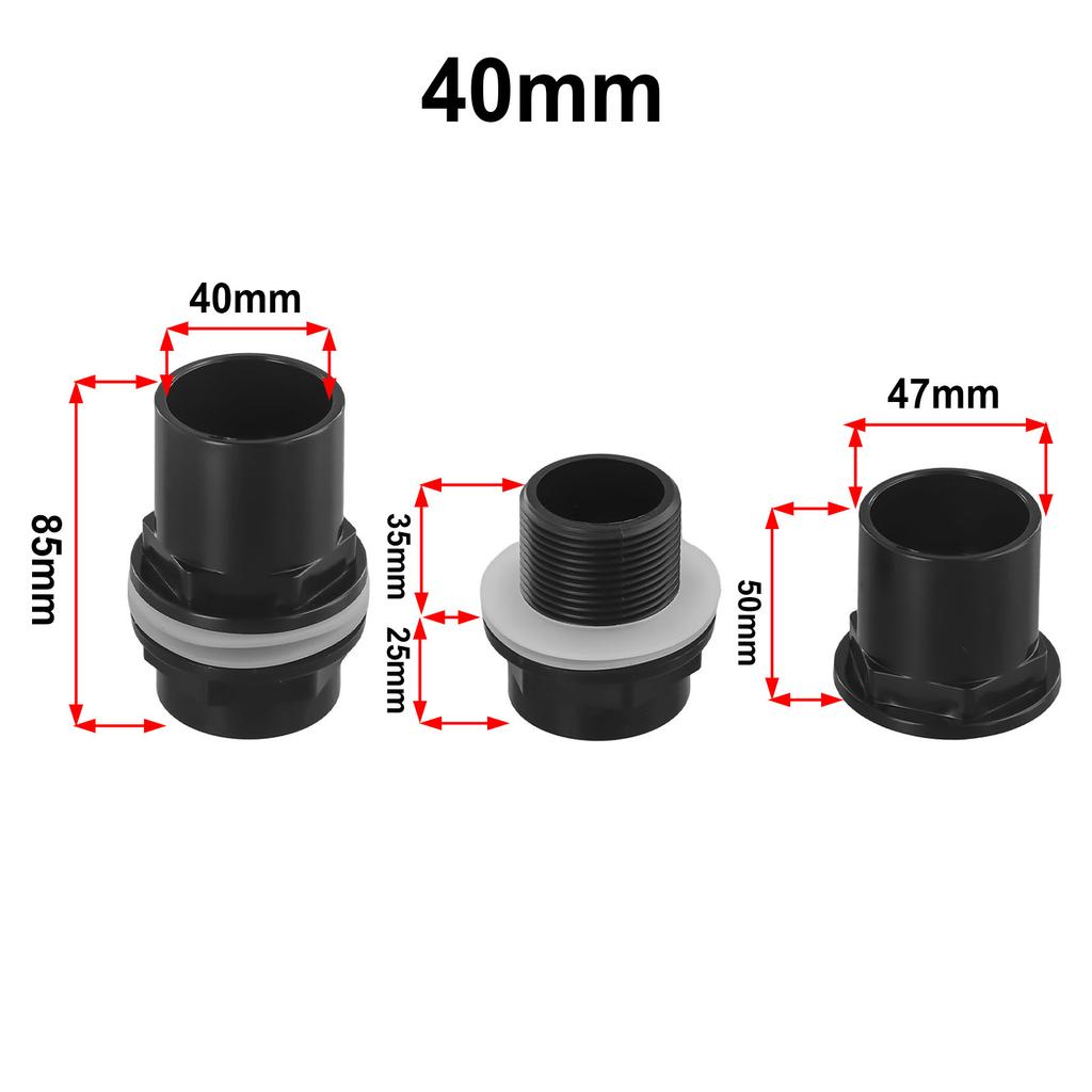 Joint Tank Connector With Nut 1 Pc Fitting Tool Hose Connector Threaded Tank Connectors For Fish Pond Filter Pipe