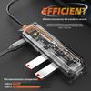 5 in 1 Type C Docking Station Transparent Design USB Hub with RJ45 100Mbps Ethernet Adapter