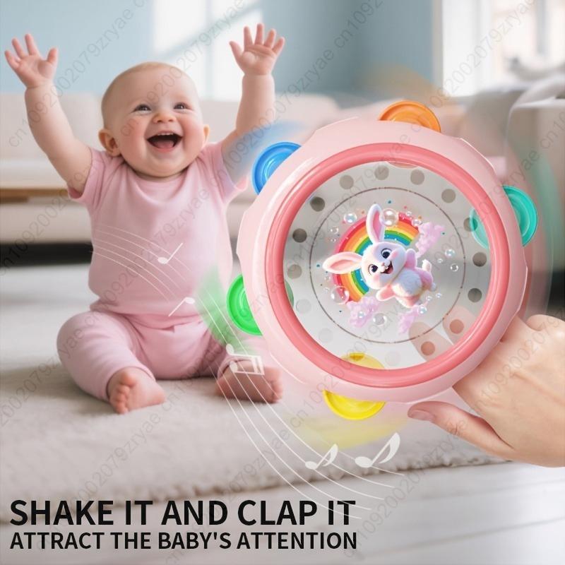 Non-Toxic Handheld Tambourine | Hand Percussion Instrument For Music Education Gifts And Grasp Rattle Music Education Party Gift