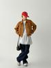 The Green Lab Faux Velvet Suede Blouson Jacket [Dark Beige]