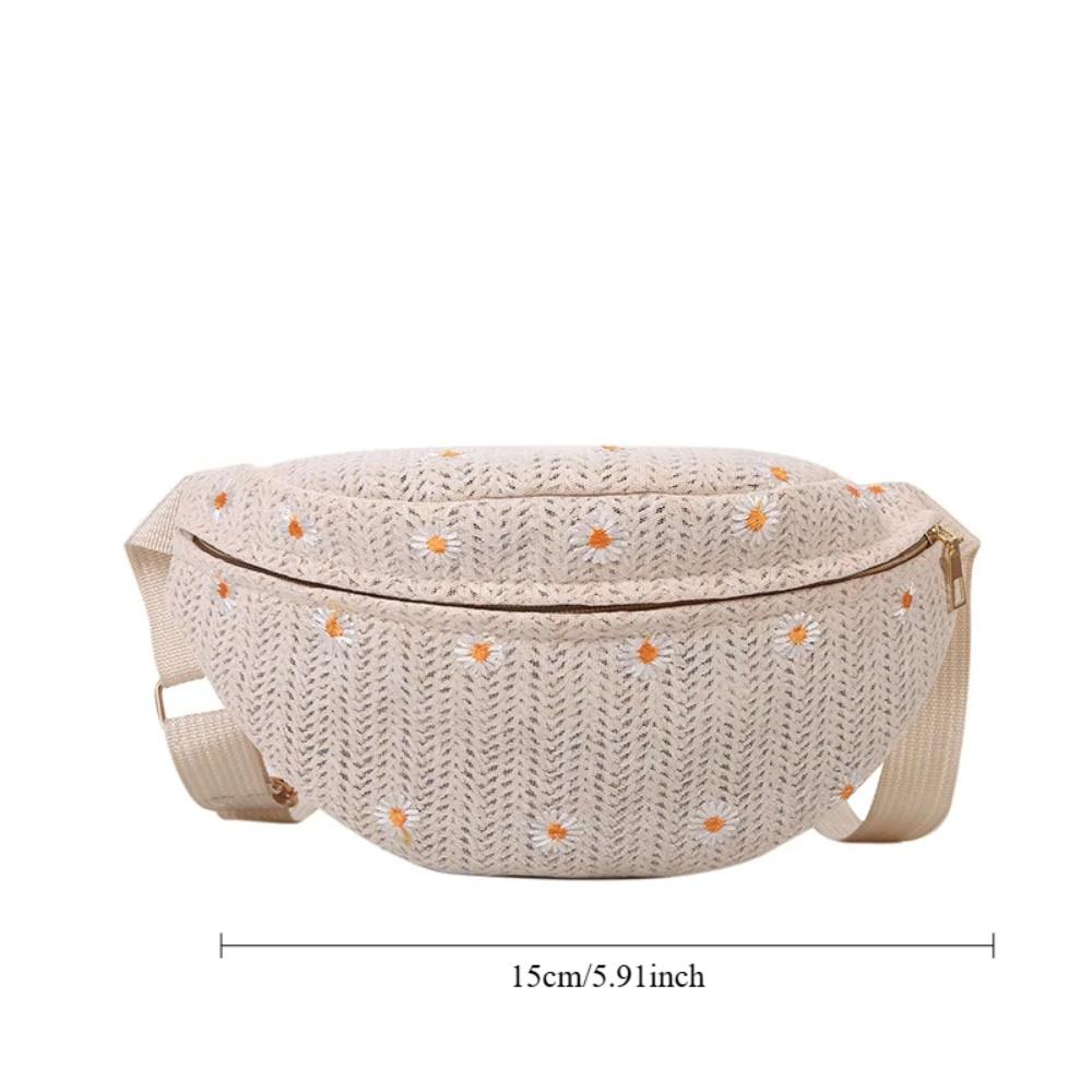 Women's Waist Bag Woven Ladies Shoulder Crossbody Bags for Women Summer Fanny Pack Fashion Phone Female Chest Bag