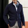 Spring and Autumn Fashion New Arrival Men's Casual Long Sleeve Solid Color Knit Jacket