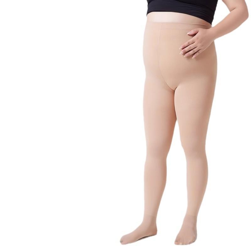 Plus-size Women's Leg-warming Tights for Spring, Autumn, and Winter, with Fleece Lining and Thickened design200Jin Fat Mm Flesh-colored Pantyhose