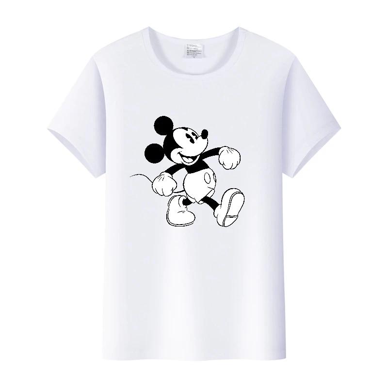 Vintage Cartoon Tshirt Mickey Mouse Tops Graphic Clothes Summer Blouses Short Sleeve T-shirt White Tees Unisex