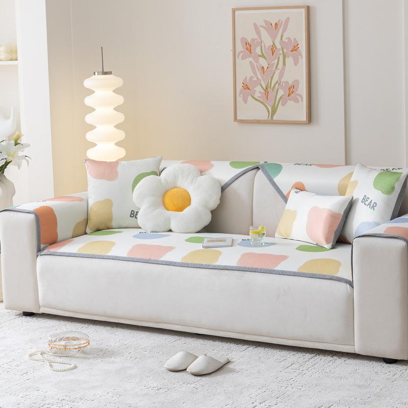 Cartoon Eisrattan Sofakissen Kühlmatte Eisseidenmatte Waschbarer Sommersofaüberwurf Kaltes Kissen Sommer