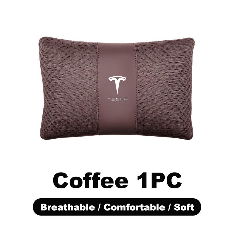 Car Memory Foam Neck Pillow Protection Lumbar Backrest Cushion For Tesla Model 3 Model S X Y Roadster SpaceX Auto Accessories