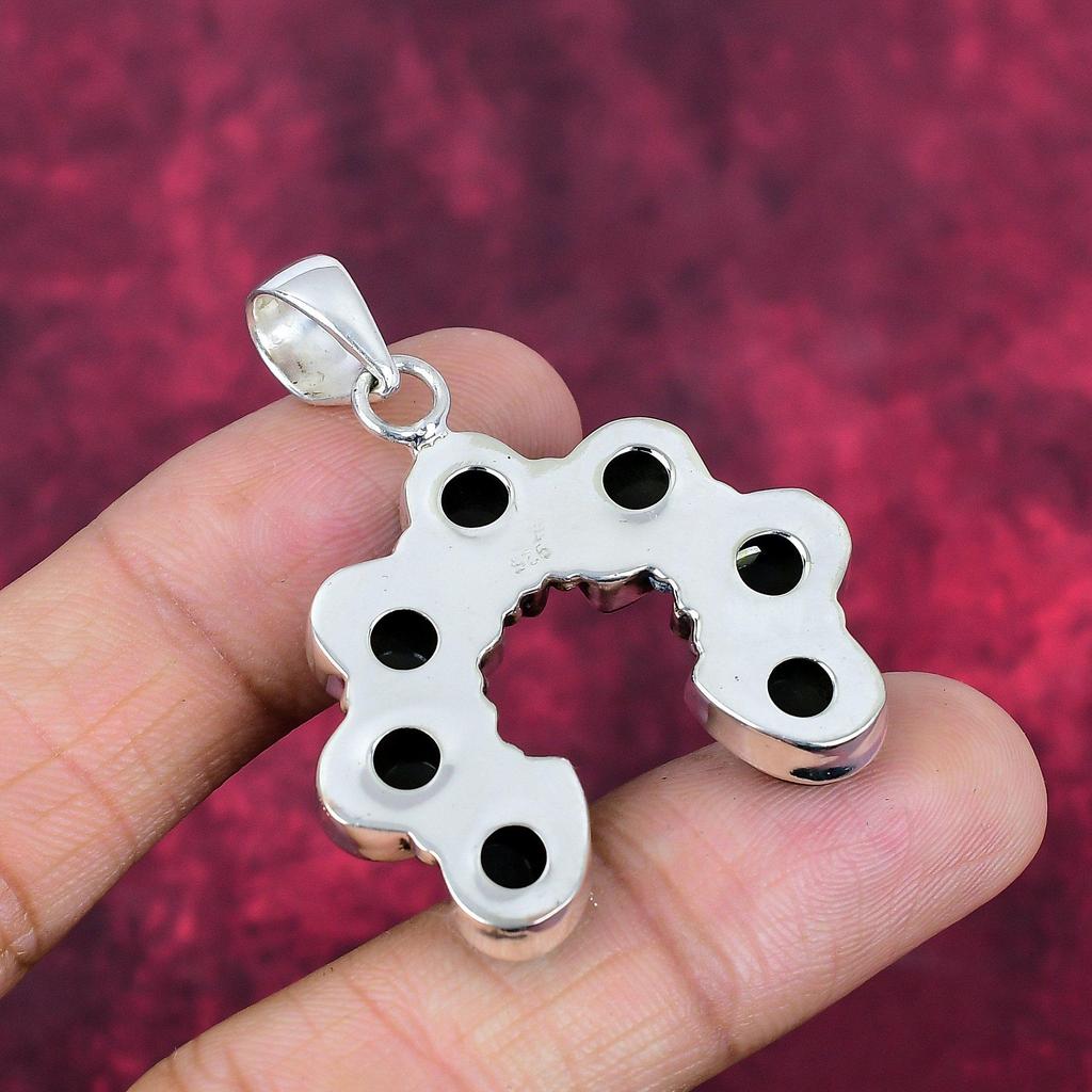 Black Onyx Jewelry, 925 Solid Sterling Silver Pendant Handmade Gemstone Jewelry, Gifts For Wife Brand New Pendant