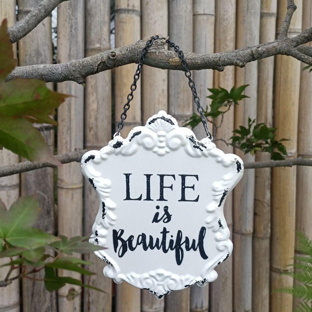 Iron Wall Hanging Retro Wall Decoration Pendant Doorplate Decoration Hanging  Shop