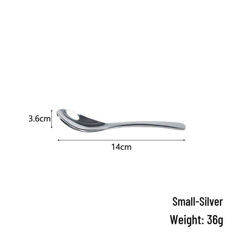 Korean Style Gold 304 Stainless Steel Children s Soup Spoon