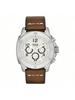 Men's Quartz Leather 3-Hand Watch with Stainless Steel Case and Scratch-Resistant Glass (FS4929)