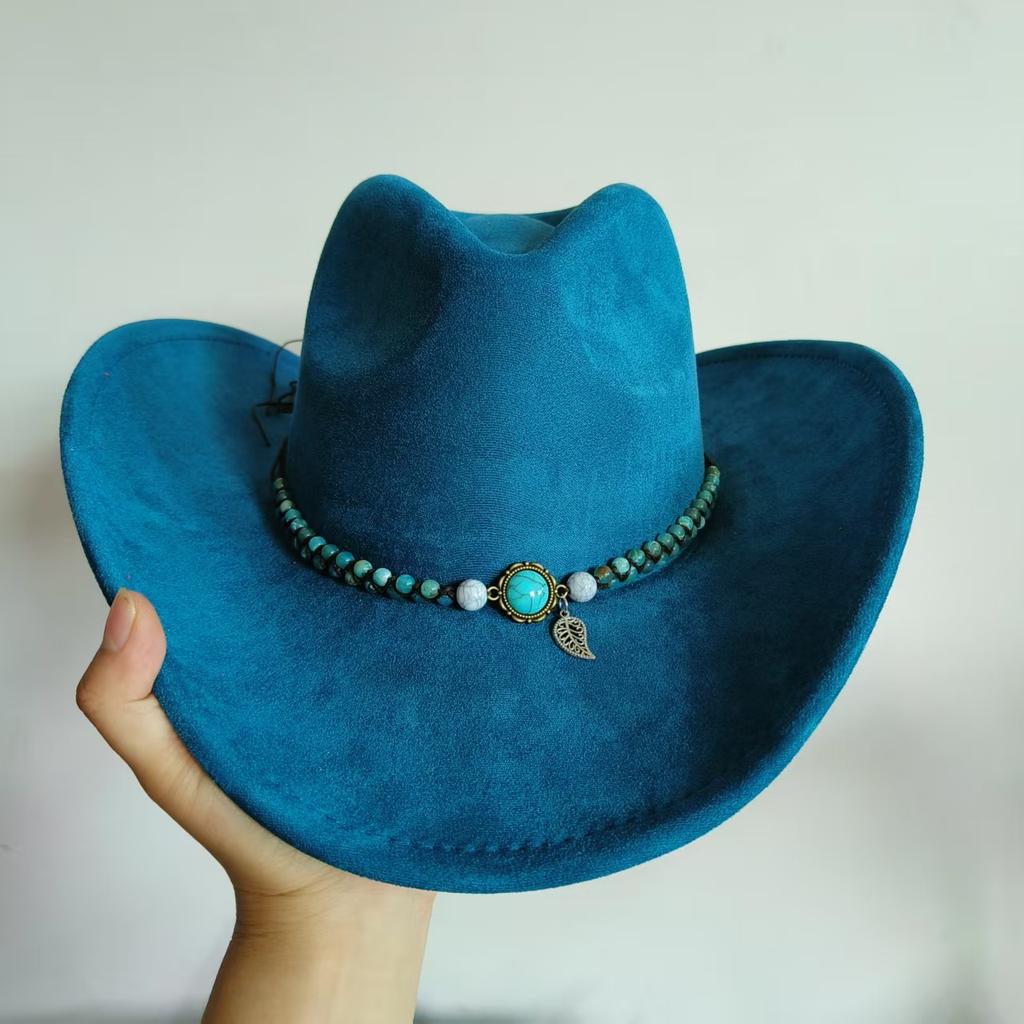 new western cowboy hat men suede hat wide brim cowboy hat with belt viet knight hat women sun protect cowgirl hat light hat