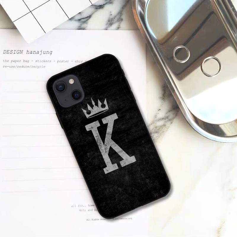 Husa telefon King Queen Art pentru iPhone 11 12 Mini 13 14 Pro XS Max X 8 7 6s Plus 5 SE XR Shell