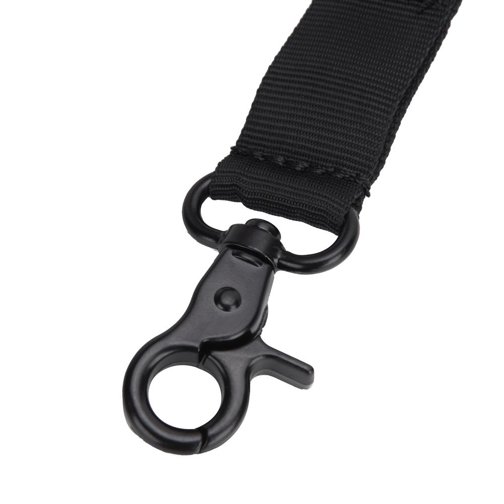 Taktyczny nylonowy treningowy elastyczny smycz dla psa do chodzenia, kempingu czarny