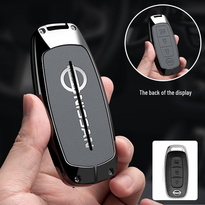 Metal Keychain Cover for Nissan Qashqai, X-Trail, Tiida, Kicks, Murano, Sylphy, Terra