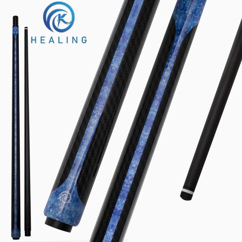 OKHAELING Carbon Fiber Billiard Cue, 12mm Tip, Radial Pin Joint 19oz Black Technology Low Deflection High Quality Professional Pool Cues Sticks 12mm