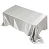 Satin Tablecloth and Table Runner, Polyester Table Cover for Wedding, Party, Christmas, Birthday, Hotel Decoration, 145305/57120