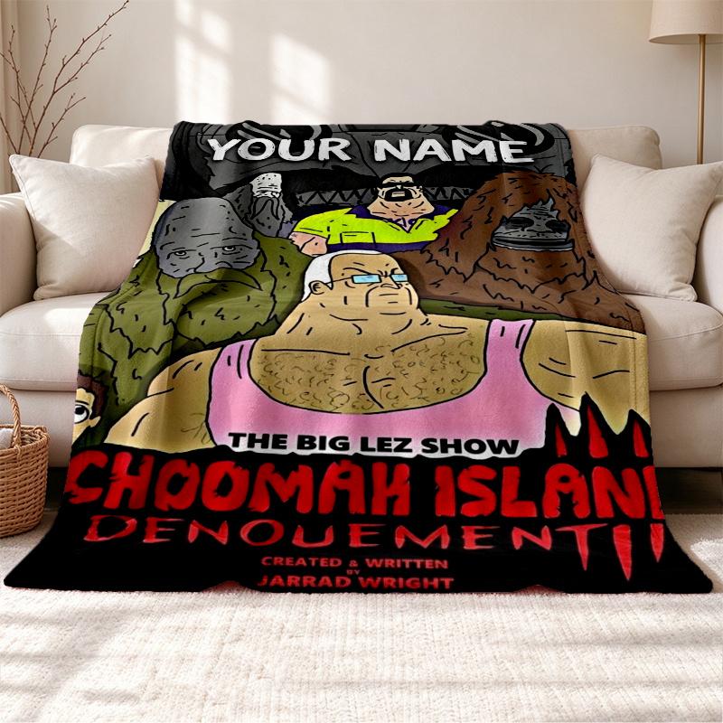 the big lez show Customizable name outdoor blanket soft cozy and warm Multi-purpose office blanket outdoor camping and travel blanket all
