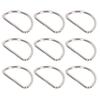 100 Stück Metall D-Ringe Glattere Oberflächen Klassischer Look Metallringe Schnalle für DIY Gürtel Gepäckgurte Handtaschen Rucksäcke
