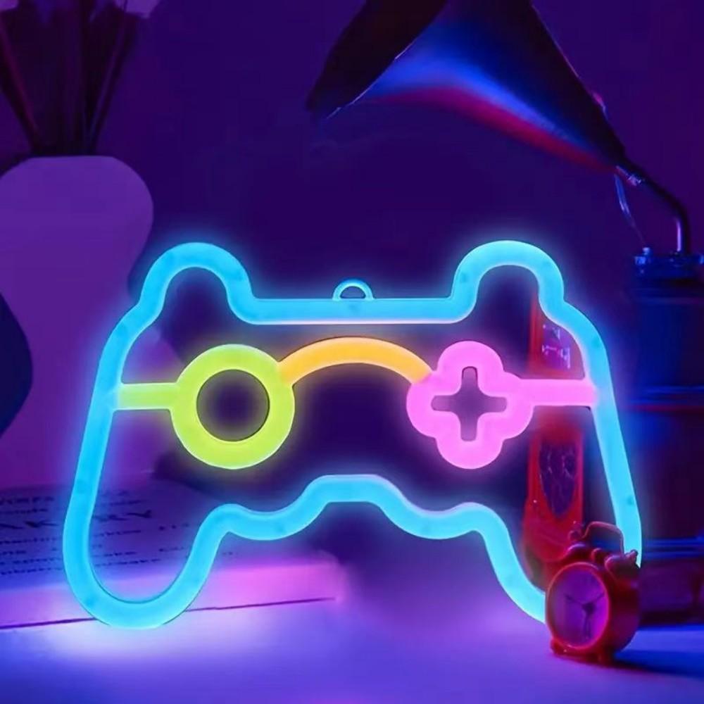 1 Stück USB LED-Spielkonsolen-Neonlicht, Controller-Nachtlicht, geeignet für Spielzimmer, Partys und Wanddekoration
