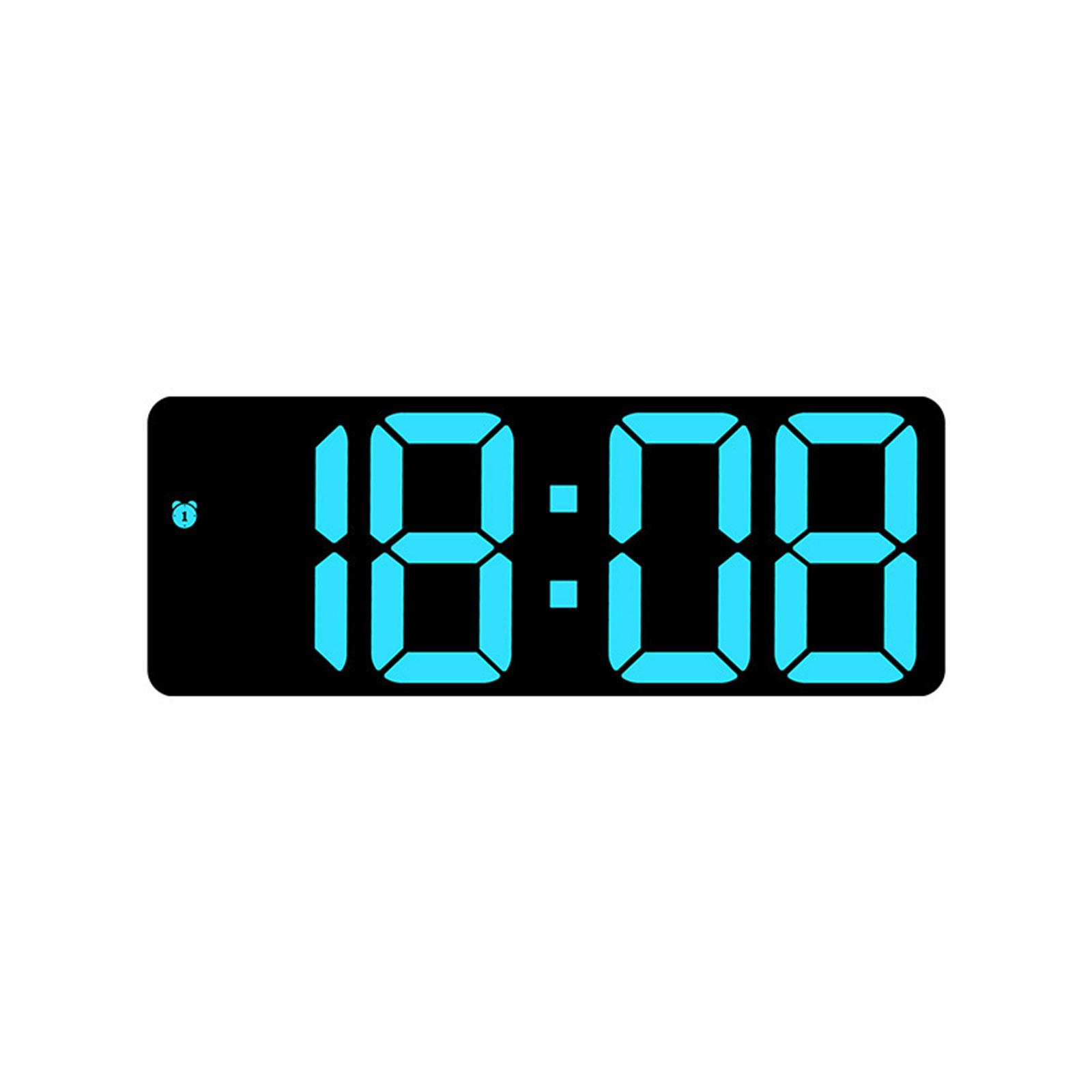 

Большой светодиодный дисплей цифровой будильник с датой и температурой дисплей прикроватные часы для спальни офиса DC5V работает 7