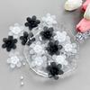 30PCS Handmade Organza Flowers Applique Pearls Clothes Patches  for Clothes Bag Hair Clips
