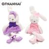 1 stück 42 cm niedlichen kaninchen tragen tuch mit kleid plüschtier gefüllte weiche tier puppen Ballett kaninchen für baby kinder geburtstagsgeschenk
