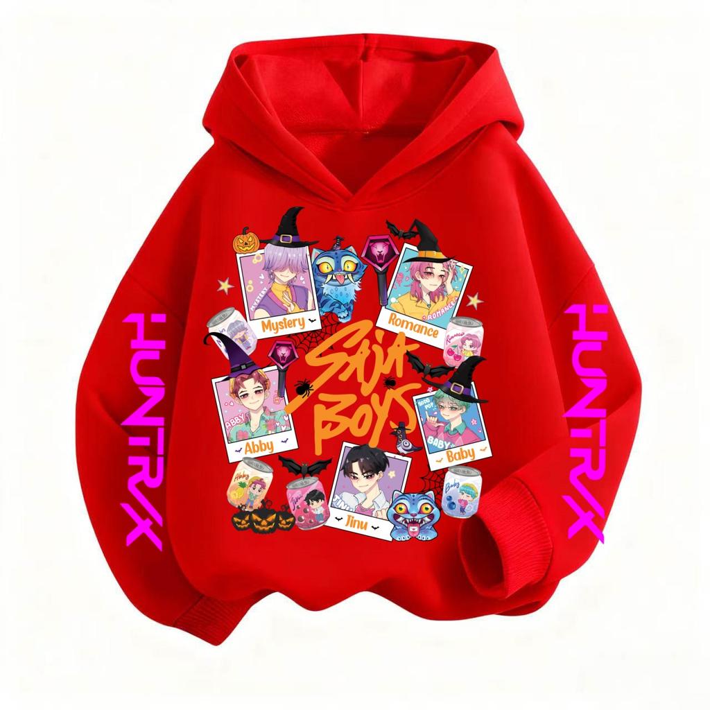 Halloween Y2k Hip Hop Hoodie Manga Children's Kpop Devil Hunter Children's Sportswear Cute Harajuku Tiger Hoodie Boys and Girls