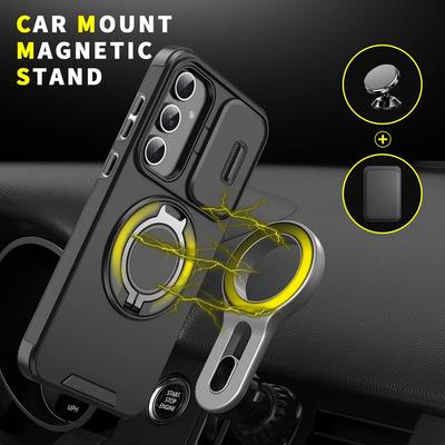 Case For Samsung Galaxy A57 M56 A17 A07 A56 A36 A26 A13 A06 A55 A35 A25 A15 A05 Slide Camera Protect Magnetic Holder Armor Cover