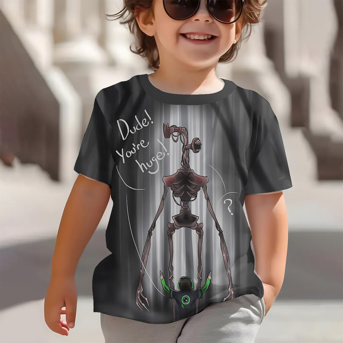 

3D Друк Siren Head Дитячий одяг Чоловічий Одяг для вулиці для дітей Хлопчик Дівчинка Дитяча Футболка Топ Сорочки 130