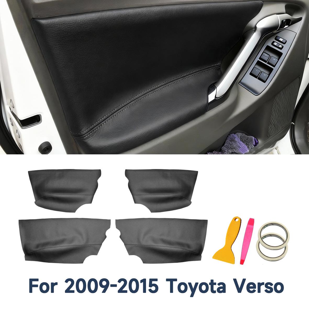 

Toyota Verso 09-15 & Yizhi Car Door Panel Leather Interior Upgrade Black Leather Black Thread