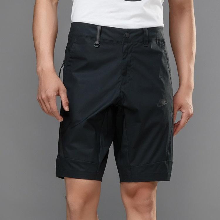 Nike Logo waterproof Zipper Cargo Shorts Black Men's 823366-010