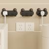 Punch-free Power Plug Socket Holder Cartoon Animals Wall Storage Hook Socket Storage Rack  for Home