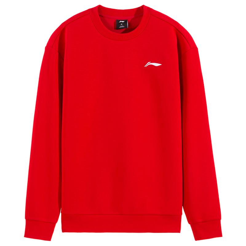 Li Ning Sweatshirts Unisex Bull Red Moderate Regular AWDVG77- S
