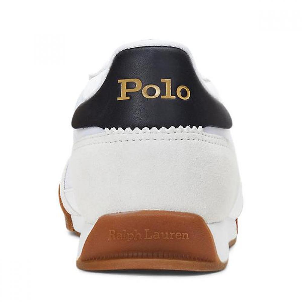 Ralph Lauren Hester Suede And Canvas Sneakers  Mapsftw0ct20683100 