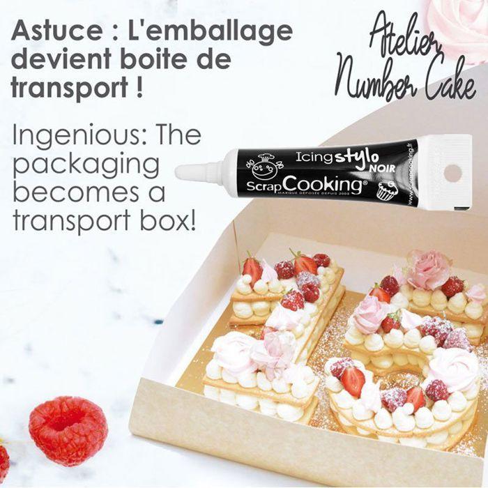 Coffret atelier - SCRAP COOKING - Number Cake - Multicolore - Inox - Gabarits 21 cm