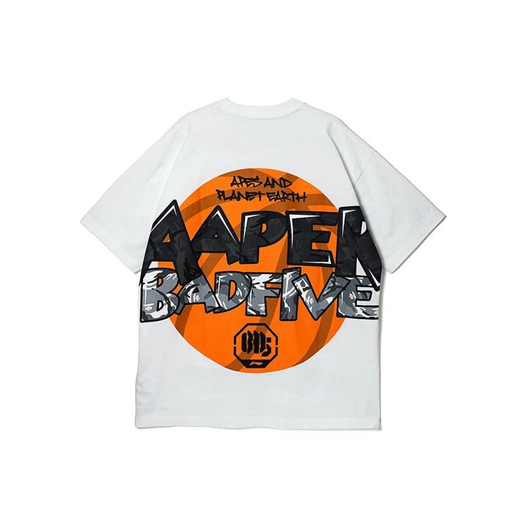 Li-Ning x Aape BadFive Graphic Loose Fit T-shirt White Men s AHSR751-2 S