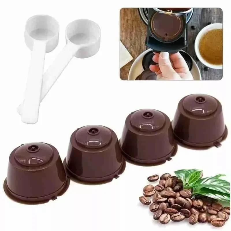 Travel-Friendly Dolce Gusto Coffee Capsule Filter Plastic Brewing Cup Refillable Stainless Steel Capsule Eco-Conscious Durable