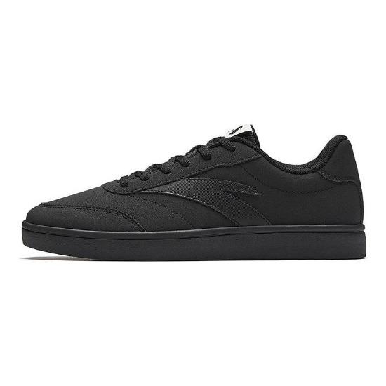 Anta Vitality Classic Retro Campus Life Fashion Versatile Thin Sole Simple Training Low Top Skate Shoes Men Sneaker Basic-Black 912618099-10