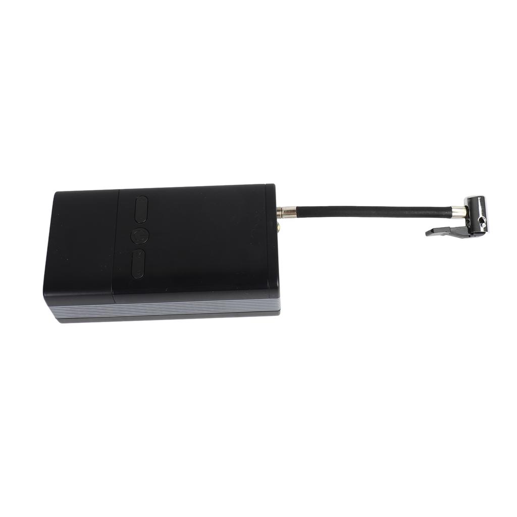 Digital Display Car Tire Pump Wireless Portable USB Rechargeable Cordless Pump with Light for Motorbike Bike Football Basketball Black Metal Plas