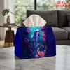 2D Flat 1pc, Tissue Box. Marine Life Pattern Napkin Dispenser, Reusable, Daily Desktop Tissue Organizer, Suitable for Kitchen Living Room Bedroom Bath