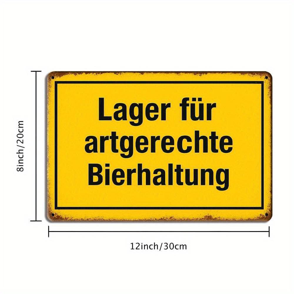 Classic German Lager Metal Sign, 20x30 Cm Vintage Beer Decor.