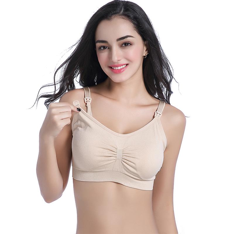 Plus Size Seamless Hands-Free Nursing Bra - Wire-Free, Front-Open