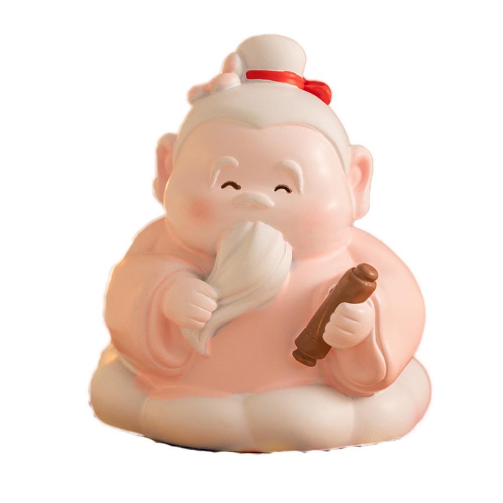 Resin Desktop Ornament Cartoon Desktop Trinkets Miniature Figure Lucky God Figurine  Bedroom