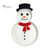 Christmas Snowman Serving Tray Tray, Holiday Party Decorative 3D Storage Printed Platter Dish for Snacks, Candies, Goodies, Jewelry Partitioned Candy