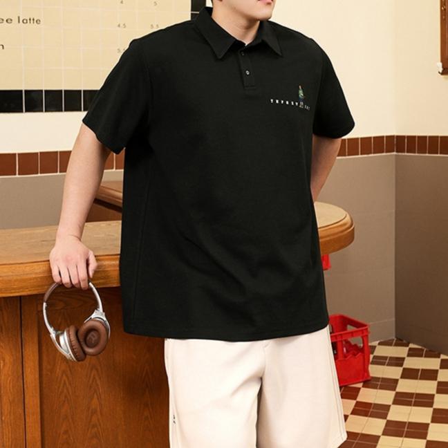 Fashionable Versatile Breathable Moisture Transferring Men's Loose Polo Shirt - Wrinkle Resistant Casual Sports Short Sleeve Collared Shirt
